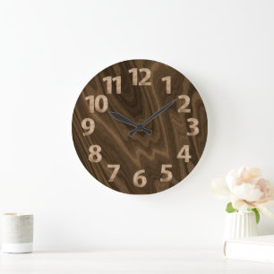 "Wooden" Large Clock