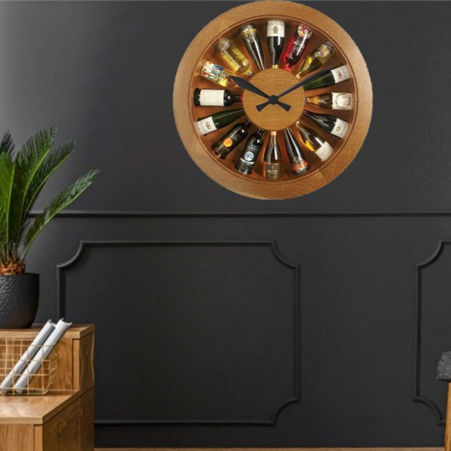 wooden liquor wheel wall clock (Creator Uploaded)
