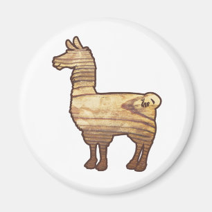 Wooden Llama Magnet