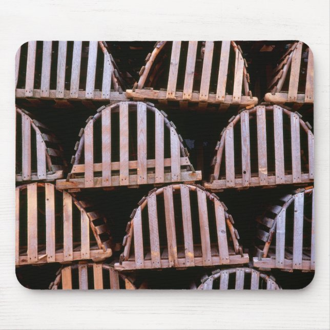Wooden Lobster Traps Horizontal Mouse Mat (Front)