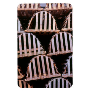 Wooden Lobster Traps Vertical Magnet