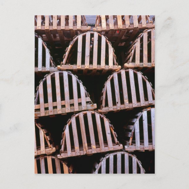 Wooden Lobster Traps Vertical Postcard (Front)