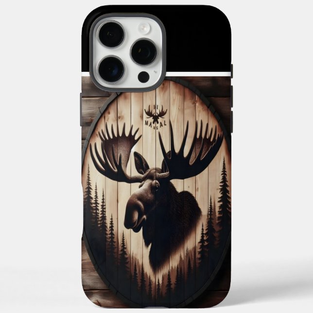 Wooden Moose Head Artwork Case-Mate iPhone Case (Back)