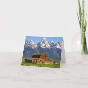 Wooden Mormon Row Barn Card