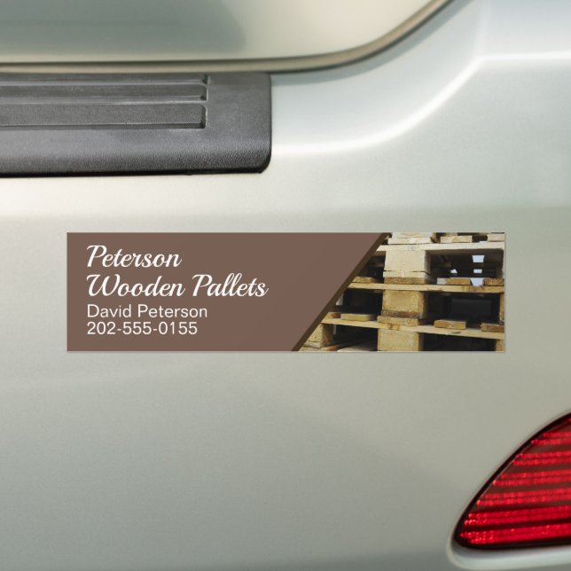 Wooden Pallet  Business Bumper Sticker (On Car)