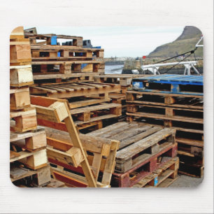 Wooden Pallets on the Dock Mouse Pad