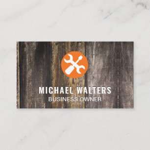 Wooden Panels   Hardware Fix Tools Business Card