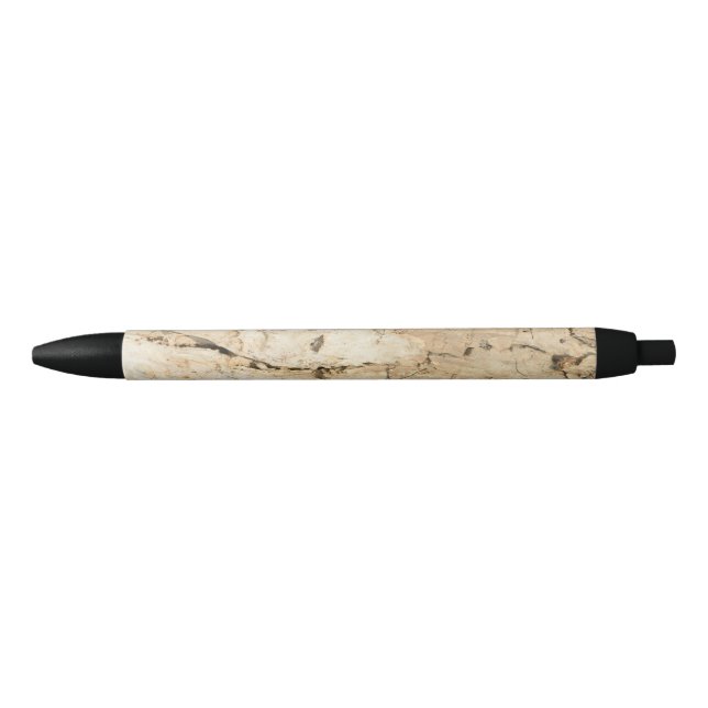 Wooden pattern black ink pen (Front)