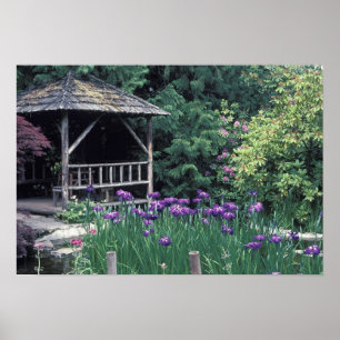 Wooden pavilion in the Sunken Garden in Poster