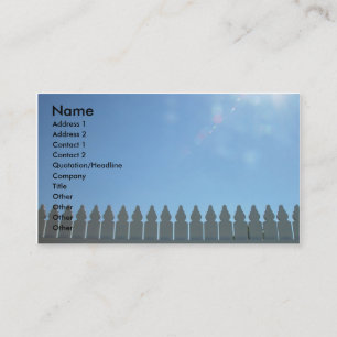 Wooden Picket Fence Business Card