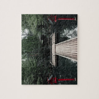 Wooden Pier framed by red Lanterns Jigsaw Puzzle