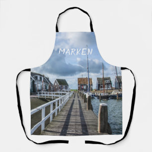 Wooden pier in Marken, Netherlands Apron