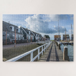 Wooden pier in Marken, Netherlands Jigsaw Puzzle