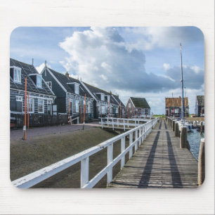 Wooden pier in Marken, Netherlands Mouse Mat