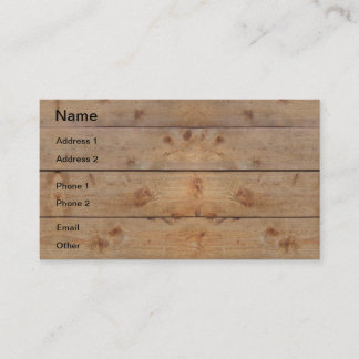 Wooden Planks Business Card