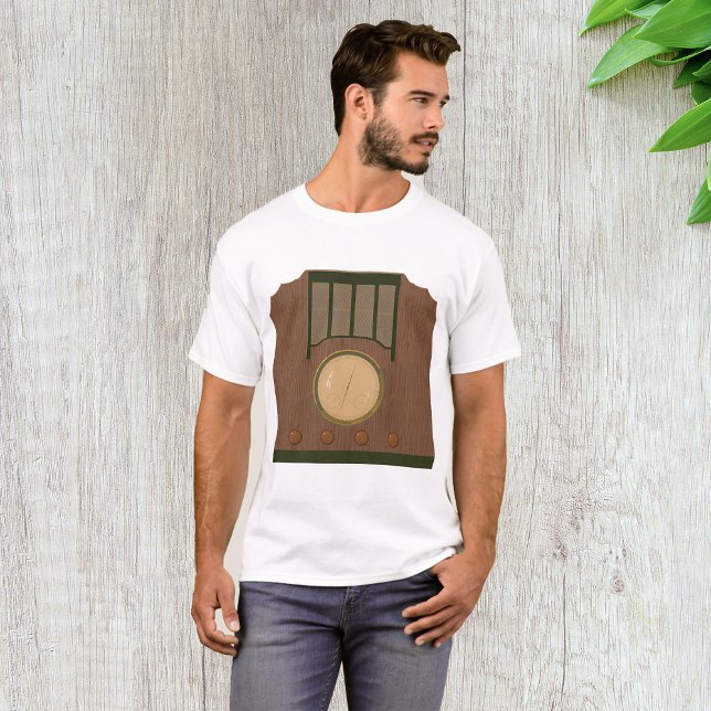 Wooden Retro Radio Mens T-Shirt (Creator Uploaded)