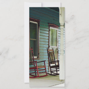 Wooden Rocking Chairs on Porch