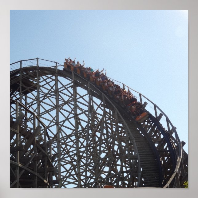 Wooden Roller Coaster 12X12 Poster (Front)