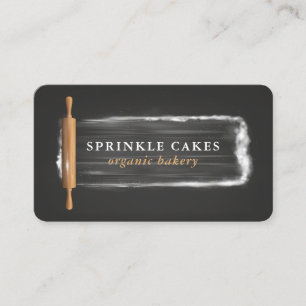 Wooden Rolling Pin Bakery Business Card