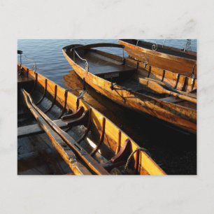 Wooden Row Boats - Derwentwater, Lake District  Postcard