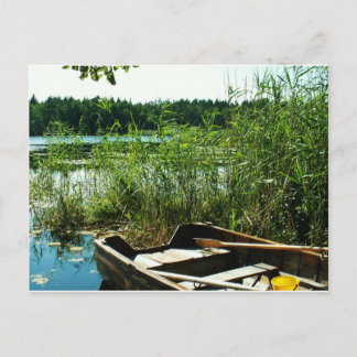 Wooden Rowing Boat Postcard