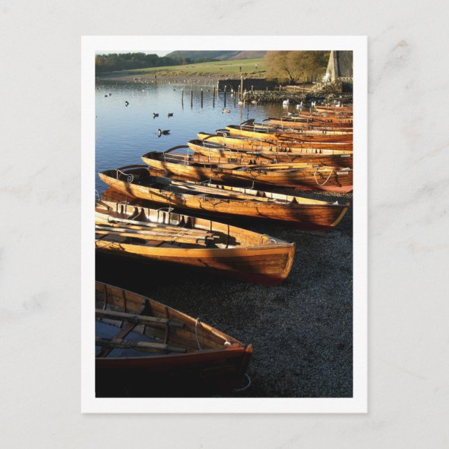Wooden Rowing Boats - Derwentwater, Lake District  Postcard (Front)