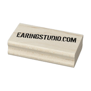 Wooden Rubber Stamp - Website