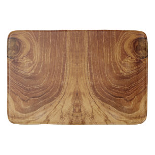 Wooden Rustic Teak Wood Texture Wood Grain Photo Bath Mat