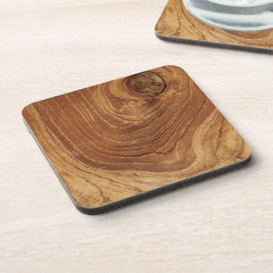 Wooden Rustic Teak Wood Texture Wood Grain Photo Coaster