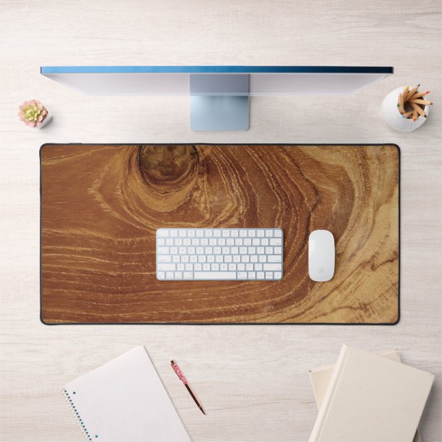 Wooden Rustic Teak Wood Texture Wood Grain Photo Desk Mat (Office 1)