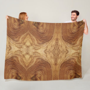 Wooden Rustic Teak Wood Texture Wood Grain Photo Fleece Blanket