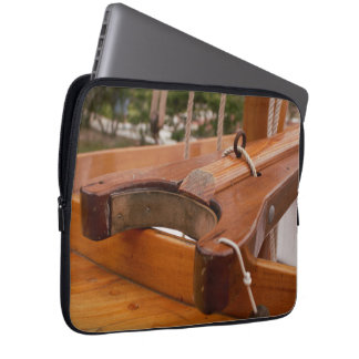 Wooden Sailboat Boom w Yoke  Laptop Sleeve