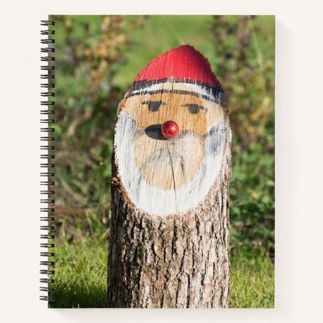 Wooden Santa Claus Notebook (Front)
