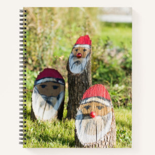 Wooden Santa Claus Notebook