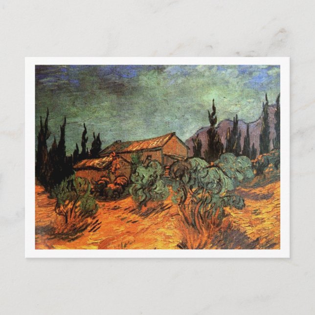Wooden Sheds (F623) Van Gogh Fine Art Postcard (Front)