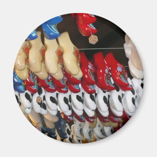 Wooden shoe factory magnet
