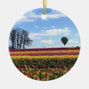Wooden Shoe Tulip Farm, Woodburn, Oregon Ceramic Tree Decoration