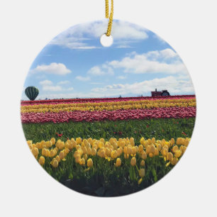 Wooden Shoe Tulip Farm, Woodburn, Oregon Ceramic Tree Decoration