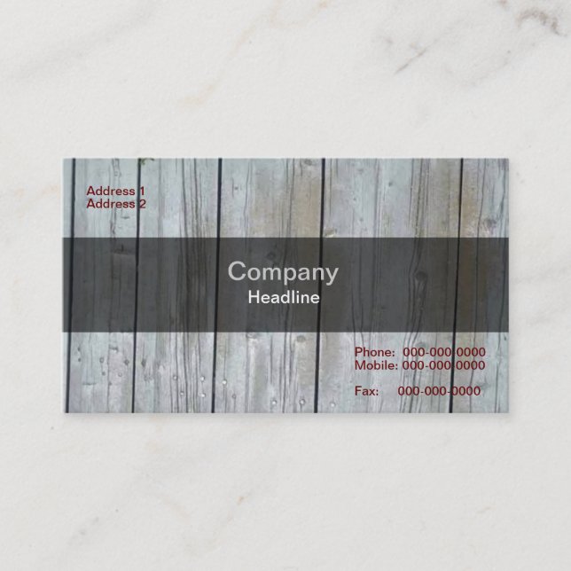 Wooden Siding Business Card (Front)