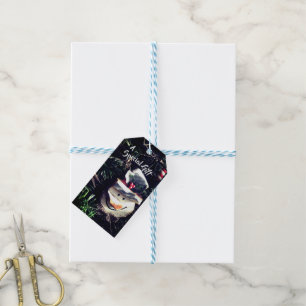 Wooden Snowman Face Gift Tags