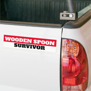 WOODEN SPOON SURVIVOR BUMPER STICKER