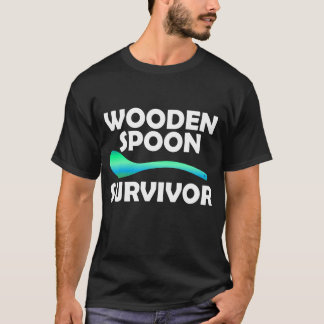 Wooden Spoon Survivor Colourful Sarcastic Humour T-Shirt