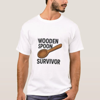 Wooden Spoon Survivor – Funny Childhood Quote Desi T-Shirt