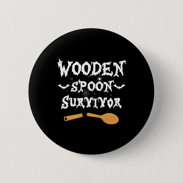 Wooden Spoon Survivor Funny  Halloween Costume Men 6 Cm Round Badge (Front)