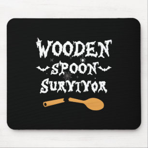Wooden Spoon Survivor Funny  Halloween Costume Men Mouse Mat