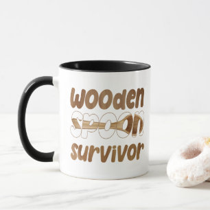 Wooden Spoon Survivor Funny Italian Fun Expression Mug