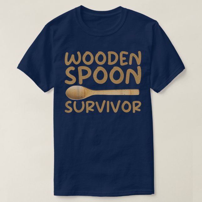 Wooden Spoon Survivor funny Italian  T-Shirt (Design Front)