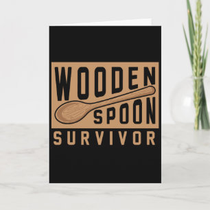 Wooden Spoon Survivor Funny Parenting Humor Card