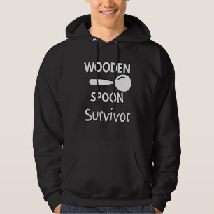 Wooden Spoon Survivor Humour Mens Novelty Sarcasti Hoodie