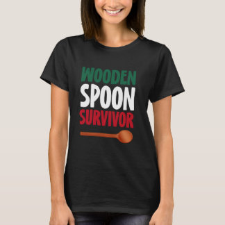 Wooden Spoon Survivor Italian Flag Italy T-Shirt